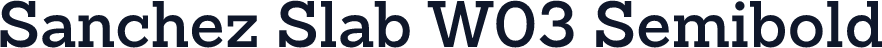 Sanchez Slab W03 Semibold