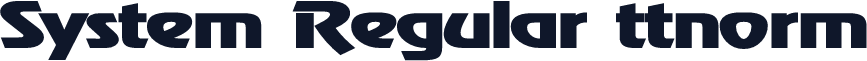 System Regular ttnorm