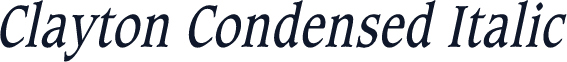 Clayton Condensed Italic