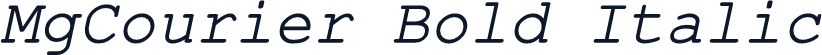 MgCourier Bold Italic
