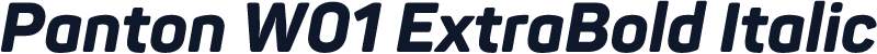 Panton W01 ExtraBold Italic