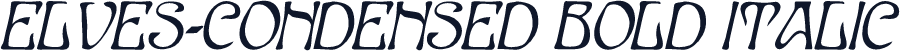 Elves-Condensed Bold Italic