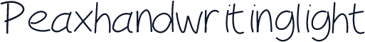 Peaxhandwritinglight