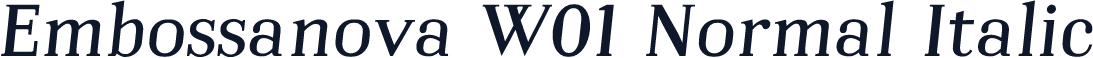 Embossanova W01 Normal Italic