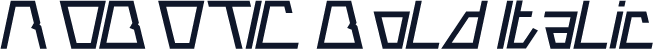 ROBOTIC Bold Italic