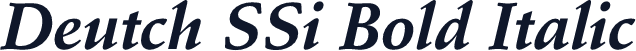 Deutch SSi Bold Italic