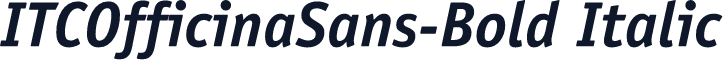 ITCOfficinaSans-Bold Italic