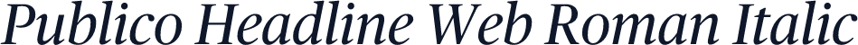 Publico Headline Web Roman Italic