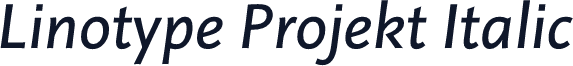 Linotype Projekt Italic