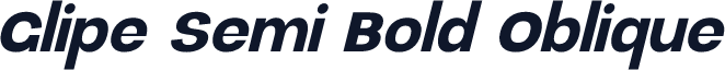 Glipe Semi Bold Oblique