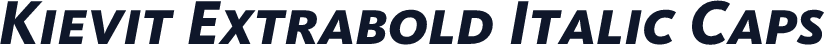 Kievit Extrabold Italic Caps