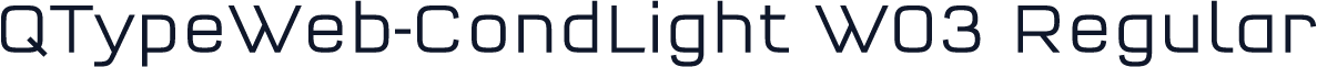 QTypeWeb-CondLight W03 Regular