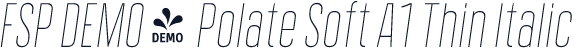 FSP DEMO - Polate Soft A1 Thin Italic