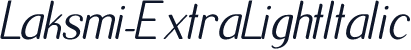 Laksmi-ExtraLightItalic