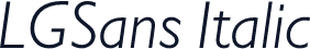 LGSans Italic