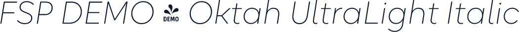 FSP DEMO - Oktah UltraLight Italic
