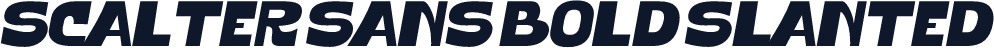 Scalter Sans Bold Slanted