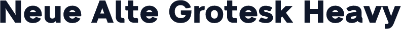 Neue Alte Grotesk Heavy