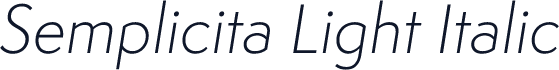 Semplicita Light Italic