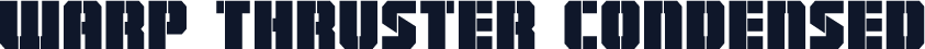 Warp Thruster Condensed