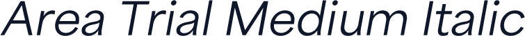 Area Trial Medium Italic