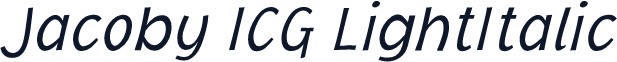 Jacoby ICG LightItalic
