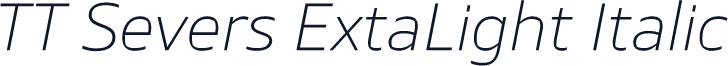 TT Severs ExtaLight Italic