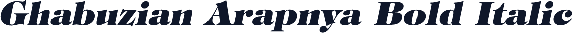 Ghabuzian Arapnya Bold Italic