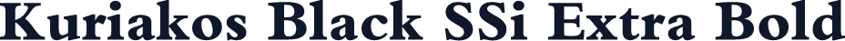 Kuriakos Black SSi Extra Bold