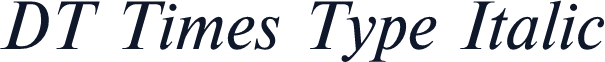 DT Times Type Italic
