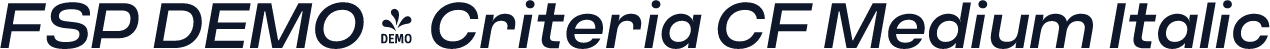 FSP DEMO - Criteria CF Medium Italic