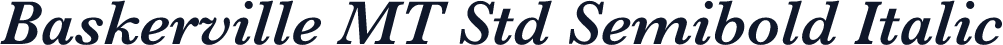 Baskerville MT Std Semibold Italic
