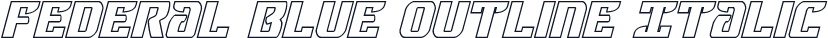 Federal Blue Outline Italic