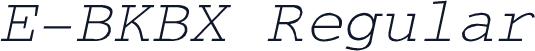 E-BKBX Regular