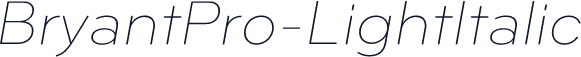 BryantPro-LightItalic