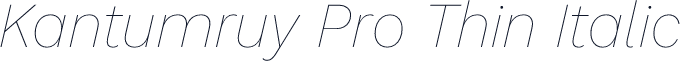 Kantumruy Pro Thin Italic
