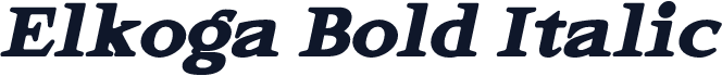 Elkoga Bold Italic