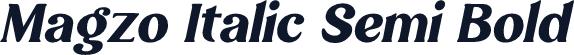 Magzo Italic Semi Bold