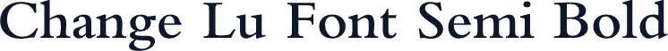 Change Lu Font Semi Bold