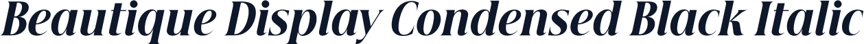 Beautique Display Condensed Black Italic