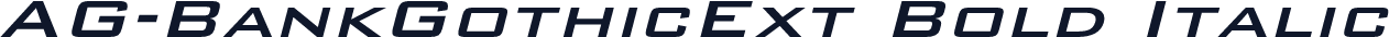 AG-BankGothicExt Bold Italic