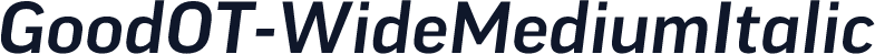 GoodOT-WideMediumItalic