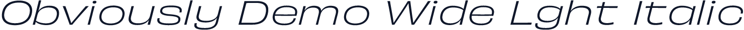 Obviously Demo Wide Lght Italic
