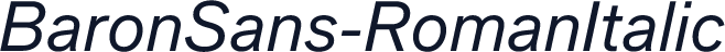 BaronSans-RomanItalic
