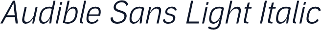 Audible Sans Light Italic