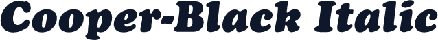 Cooper-Black Italic