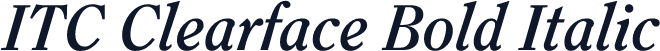 ITC Clearface Bold Italic