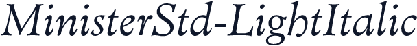 MinisterStd-LightItalic
