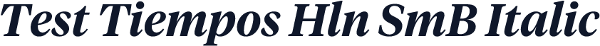 Test Tiempos Hln SmB Italic
