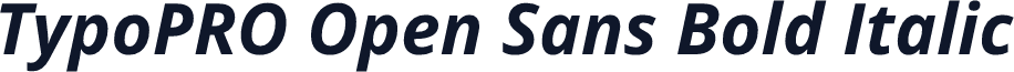 TypoPRO Open Sans Bold Italic